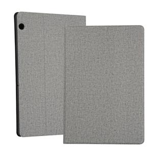 For Huawei T5 10.1 inch Cloth Horizontal Left And Right Open Bracket Solid Color Protective Shell TPU Bottom Shell(Gray)