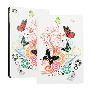 Painted Pattern Horizontal Flip Leather Case for iPad mini 4 / mini 2019, with Holder & Sleep / Wake-up Function(butterfly)