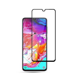 mocolo 0.33mm 9H 2.5D Full Glue Silk Print Tempered Glass Film for Galaxy A70, Support Fingerprint Unlock(Black)