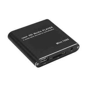 MINI 1080P Full HD Media USB HDD SD/MMC Card Player Box, EU Plug(Black)