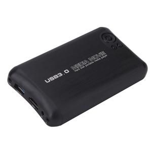 HDMI 1080P USB3.0 U Disk Video Play Box with Built-in Mediaplayer, EU Plug(Black)