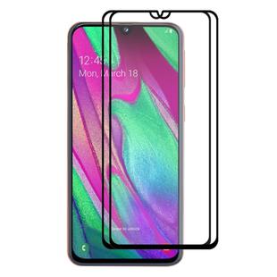 2 PCS ENKAY Hat-prince Full Glue 0.26mm 9H 2.5D Tempered Glass Film for Galaxy A40