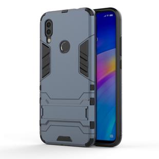Shockproof PC + TPU Case for Xiaomi Redmi 7, with Holder(Navy Blue)