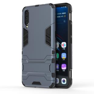 Shockproof PC + TPU Case for Vivo iQOO, with Holder(Navy Blue)