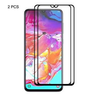 2 PCS ENKAY Hat-prince Full Glue 0.26mm 9H 2.5D Tempered Glass Film for Galaxy A70