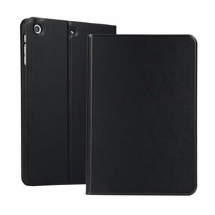 left and right solid color elastic leather case for iPad Mini 1 / Mini 2 / Mini 3  with stand with sleep function, TPU soft shell bottom case(Black)