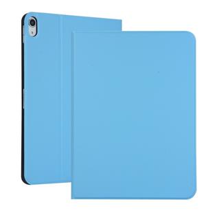 Open Solid Color Elastic Leather Case for iPad Pro 11 inch  with Stand with Sleep Function, TPU Soft Shell Bottom Case(Light blue)