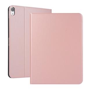 Open Solid Color Elastic Leather Case for iPad Pro 11 inch  with Stand with Sleep Function, TPU Soft Shell Bottom Case(Rose gold)
