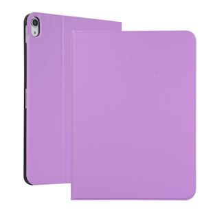 Open Solid Color Elastic Leather Case for iPad Pro 11 inch  with Stand with Sleep Function, TPU Soft Shell Bottom Case(Purple)