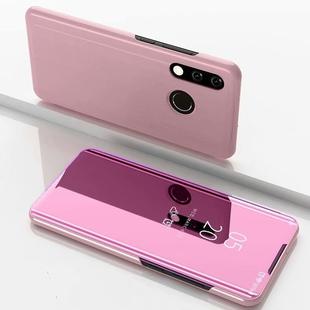 Electroplating Mirror Horizontal Flip Leather Case for Huawei P30 Lite / Nova 4e, with Holder(Rose Gold)