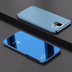 Electroplating Mirror Horizontal Flip Leather Case for Xiaomi Pocophone F1, with Holder(Sky blue)