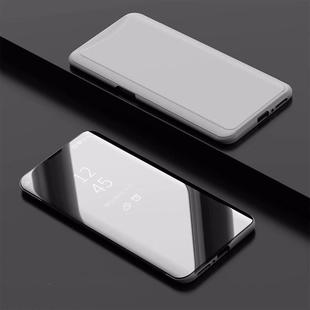 Electroplating Mirror Horizontal Flip Leather Case for OPPO Find X, with Holder(Silver)