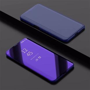 Electroplating Mirror Horizontal Flip Leather Case for OPPO Find X, with Holder(Purple blue)