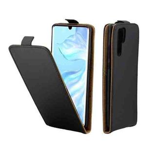 Business Style Vertical Flip TPU Leather Case with Card Slot for Huawei P30 Pro(Black)