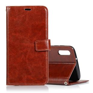 Crazy Horse Texture Horizontal Flip Leather Case with Holder & Card Slots & Wallet & Photo Frame for Galaxy M10(Brown)