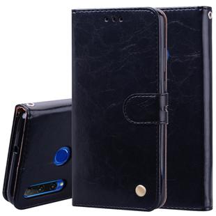Business Style Oil Wax Texture Horizontal Flip Leather Case for Huawei Honor 10i, with Holder & Card Slots & Wallet(Black)