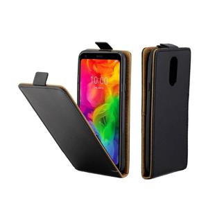 Business Style Vertical Flip TPU Leather Case with Card Slot for LG Q7 / Q7+(Black)