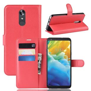 Litchi Texture Horizontal Flip Leather Case for LG Stylo 5, with Holder & Card Slots & Wallet(Red)