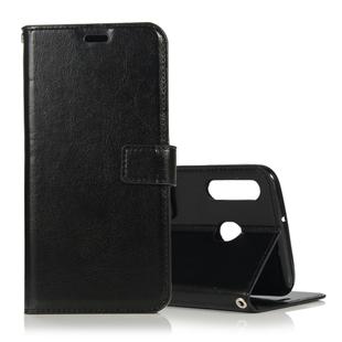 Crazy Horse Texture Horizontal Flip Leather Case with Holder & Card Slots & Wallet & Photo Frame for Galaxy A30(Black)