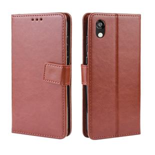 Retro Crazy Horse Texture Horizontal Flip Leather Case for Huawei Y5 (2019), with Holder & Card Slots & Photo Frame(Brown)