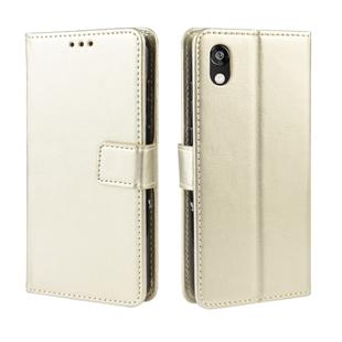 Retro Crazy Horse Texture Horizontal Flip Leather Case for Huawei Y5 (2019), with Holder & Card Slots & Photo Frame(Gold)