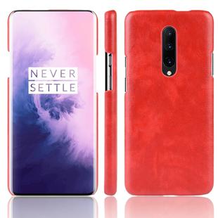 Shockproof Litchi Texture PC + PU Case for OnePlus 7 Pro(Red)