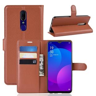 Litchi Texture Horizontal Flip Leather Case for OPPO F11, with Holder & Card Slots & Wallet(Brown)