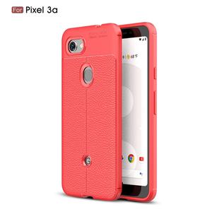 Litchi Texture TPU Shockproof Case for Google Pixel 3a(Red)