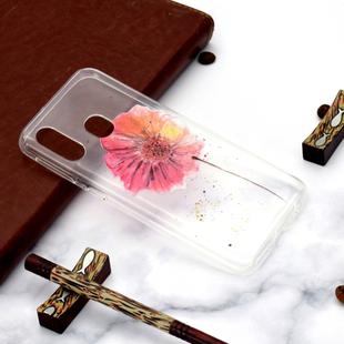 Fashion Pattern TPU Shockproof Protective Case for Galaxy A40(Flower)