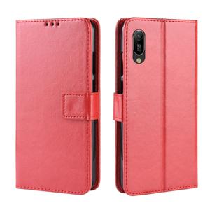 Retro Crazy Horse Texture Horizontal Flip Leather Case for Huawei Y6 Pro (2019), with Holder & Card Slots & Photo Frame(Red)