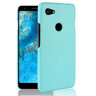 Shockproof Crocodile Texture PC + PU Case For Google Pixel 3a(Light green)