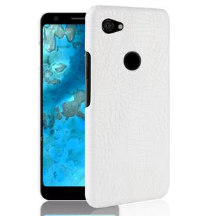 Shockproof Crocodile Texture PC + PU Case For Google Pixel 3A XL(White)