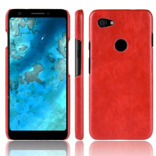 Shockproof Litchi Texture PC + PU Case for Google Pixel 3a XL(Red)