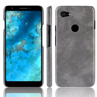 Shockproof Litchi Texture PC + PU Case for Google Pixel 3a(Gray)