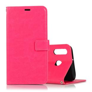 Crazy Horse Texture Horizontal Flip Leather Case with Holder & Card Slots & Wallet & Photo Frame for Galaxy  M20(Magenta)