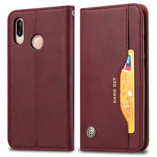 Knead Skin Texture Horizontal Flip Leather Case for Xiaomi Redmi Note 7 & 7 Pro, with Photo Frame & Holder & Card Slots & Wallet(Wine Red)