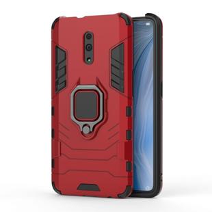 PC + TPU Shockproof Protective Case with Magnetic Ring Holder for OPPO Reno(Red)