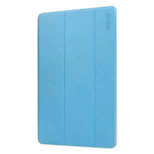 ENKAY Silk Texture PU Leather + Plastic Bottom Smart Case with Three-folding Holder for Galaxy Tab S5e 10.5 T720 / T725(Light Blue)