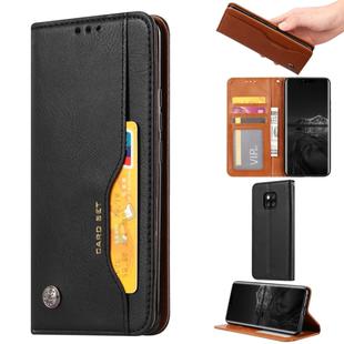 Knead Skin Texture Horizontal Flip Leather Case for Huawei Mate 20 Pro, with Photo Frame & Holder & Card Slots & Wallet(Black)