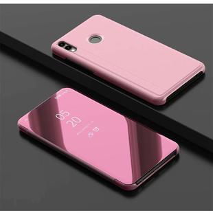 Electroplating Mirror Horizontal Flip Leather Case for Xiaomi Redmi Note 7/Redmi Note 7 Pro with Holder(Rose gold)