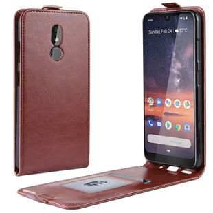 Crazy Horse Texture Vertical Flip Leather Case for Nokia 3.2, with Card Slot & Photo Frame(Brown)