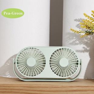 Small Bean Desktop Desktop Double Leaf Usb Mini Fan(Green)