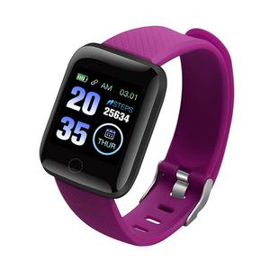 116plus 1.3 inch Color Screen Smart Bracelet IP67 Waterproof, Support Call Reminder/ Heart Rate Monitoring /Blood Pressure Monitoring/ Sleep Monitoring/Excessive Sitting Reminder/Blood Oxygen Monitoring(Purple)