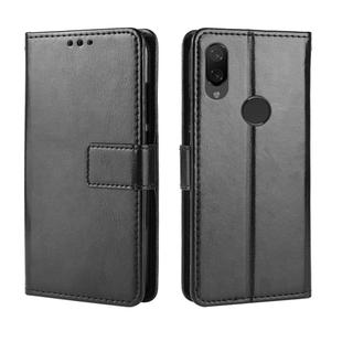 Retro Crazy Horse Texture Horizontal Flip Leather Case for  Xiaomi Redmi Note 7S, with Holder & Card Slots & Photo Frame(Black)