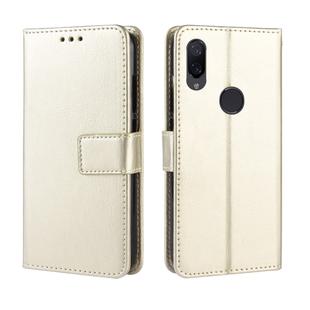 Retro Crazy Horse Texture Horizontal Flip Leather Case for  Xiaomi Redmi Note 7S, with Holder & Card Slots & Photo Frame(Gold)