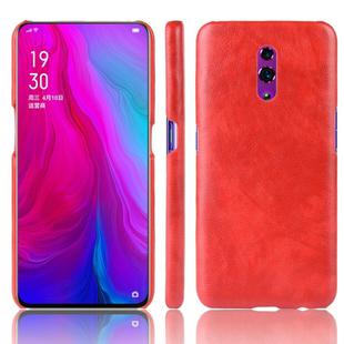 Shockproof Litchi Texture PC + PU Case For Oppo Reno(Red)