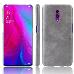Shockproof Litchi Texture PC + PU Case For Oppo Reno(Gray)