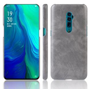 Shockproof Litchi Texture PC + PU Case For Oppo Reno 10x zoom(Gray)