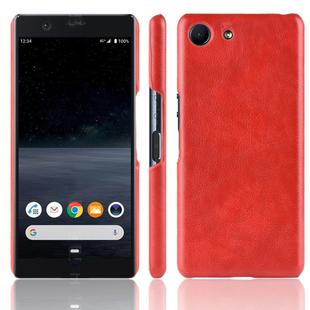 Shockproof Litchi Texture PC + PU Case For Sony Xperia ACE SO-02L(Red)