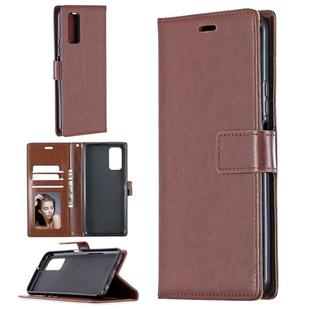 For Huawei Honor 30S Crazy Horse Texture Horizontal Flip Leather Case with Holder & Card Slots & Wallet & Photo Frame(Brown)